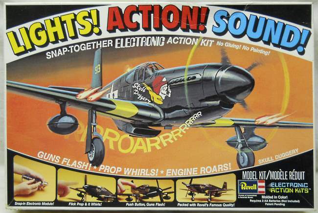 Revell 1/40 P-51B Mustang Skull Duggery Lights! Action! Sound!, 8005 plastic model kit